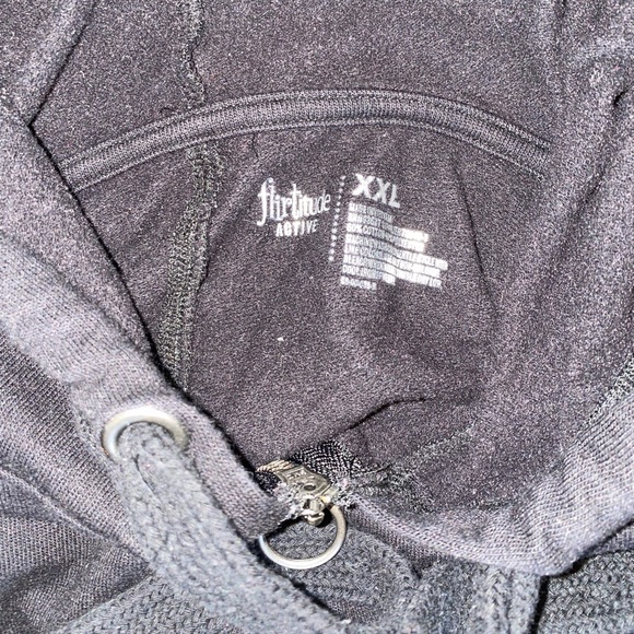 Plus size long sleeve fleece hoodie - Picture 2 of 3